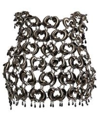 Etro - Crop Top With See-Through Metal Paisley Details - Lyst