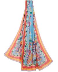 Etro - Scarf With Multicoloured Floral Print - Lyst