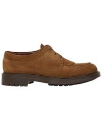 Etro - Lace-Up Suede Loafers With Arnica Motif - Lyst