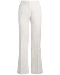 Etro - Flared Paisley Jacquard Trousers - Lyst