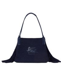 Etro - Shopper Libra Klein Aus Wolle Mit Fransen, Damen - Lyst