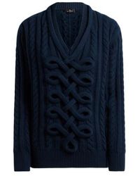 Etro - Ribbed Wool-Blend Sweater With Woven Detailing - Lyst