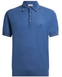 Etro - Cotton Polo Shirt With Pegaso - Lyst