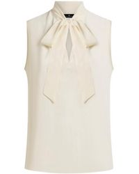 Etro - Silk-Blend Jacquard Top With Silk Scarf And Paisley Motif - Lyst