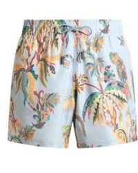 Etro - Swim Shorts With Placed Parrot And Palm Tree Print - Lyst