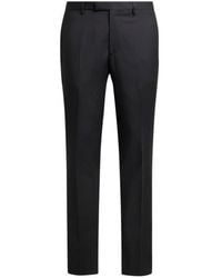 Etro - Tailored Wool Trousers With Side Band Detail - Lyst