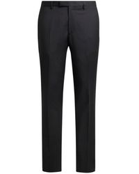 Etro - Tailored Wool Trousers With Side Band Detail - Lyst