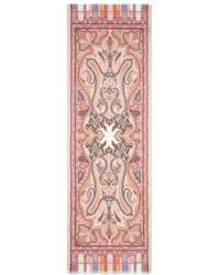 Etro - Cashmere, Silk And Wool Scarf With Paisley Motif - Lyst