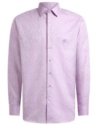 Etro - Cotton Jacquard Shirt With Paisley Motif And Pegaso Embroidery - Lyst