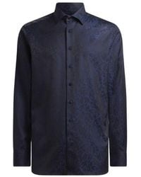 Etro - Cotton Jacquard Shirt With Animal Motif - Lyst