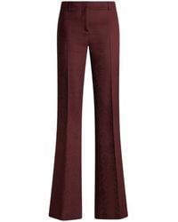 Etro - Cool Wool Jacquard Trousers - Lyst
