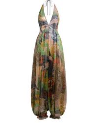 Etro - Tuta Intera Con Motivo Laminato E Stampa Floreale, Donna, Taglia - Lyst