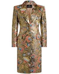 Etro - Paisley Jacquard Coat - Lyst