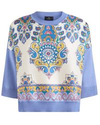 Etro - T-Shirt Aus Trikot Mit Print, Damen, Größe - Lyst