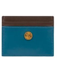 Etro - Two-Tone Leather Card Holder - Lyst
