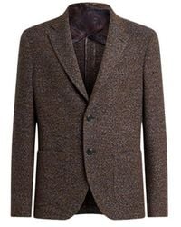 Etro - Single-Breasted Wool-Blend Basketweave Jacket - Lyst