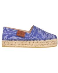 Etro - Espadrilles Aus Jacquard-Denim, Damen, Größe - Lyst