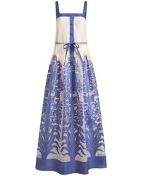 Etro - Robe Longue En Voile Jacquard À Fils Coupés, Femme, Taille - Lyst