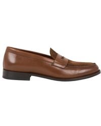 Etro - Leather Loafers With Paisley Detail - Lyst