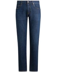 Etro - Slim-Fit Cotton-Blend Denim Jeans - Lyst