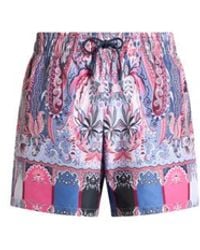 Etro - Swimsuit With Placed Floral Paisley Print - Lyst