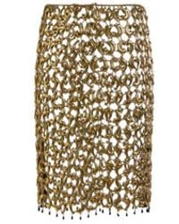 Etro - Skirt With See-Through Metal Paisley Details - Lyst