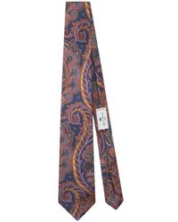 Etro - Krawatte Aus Bedruckter Seide, Herren - Lyst