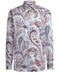 Etro - Floral Paisley Cotton Shirt - Lyst
