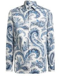Etro - Floral Paisley Cotton Shirt - Lyst