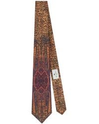 Etro - Silk Tie With Paisley And Animal Motif - Lyst