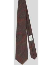 Etro - Silk Jacquard Tie With Arnica Motif - Lyst