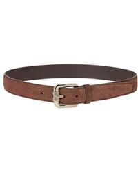Etro - Printed Suede Belt - Lyst