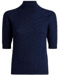 Etro - Wool Mock-Neck Sweater With Paisley Detailing - Lyst