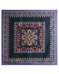 Etro - Foulard En Soie À Motif Géométrique Et Médaillons, Femme - Lyst
