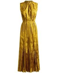 Etro - Robe Longue À Motif Ramage Jacquard, Femme, Taille - Lyst