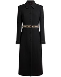 Etro - Wool Coat With Jewel Embellishments - Lyst