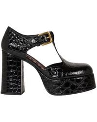 Etro - Printed Leather Mary Jane Sandals - Lyst