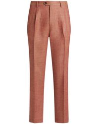 Etro - Hose Aus Geflammtem Leinen Und Baumwolle, Herren, Größe - Lyst