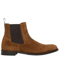 Etro - Bottines Chelsea Façon Daim À Motif Arnica, Homme, Taille - Lyst