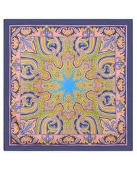 Etro - Patterned Silk Pocket Square - Lyst