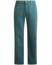 Etro - Straight-Leg Denim Jeans With Chevron Motif - Lyst
