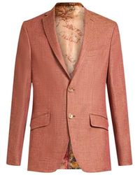 Etro - Slub Linen-Blend Blazer - Lyst