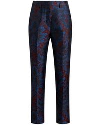 Etro - Silk-Blend Jacquard Cigarette Trousers - Lyst