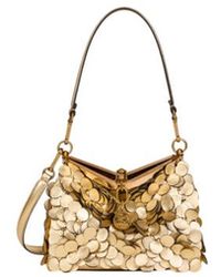 Etro - Small Leather Vela Bag With Laminated Sequins - Lyst