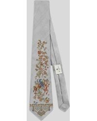 Etro - Silk Jacquard Tie With Flora And Fauna Motif - Lyst