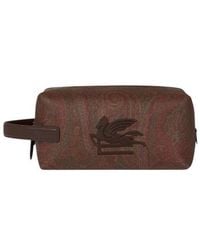 Etro - Medium Arnica Pouch With Pegaso Embroidery - Lyst