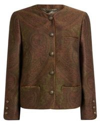 Etro - Wool-Blend Jacquard Jacket With Paisley Motif - Lyst