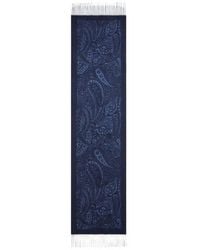 Etro - Wool Jacquard Scarf With Floral Paisley Motif - Lyst