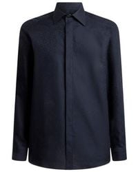 Etro - Cotton Jacquard Shirt With Medallion Motif - Lyst