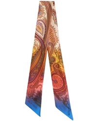 Etro - Silk Twill Paisleyina With Degradé Paisley Motif - Lyst